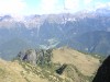 Panorama dalla cresta: Fienili Campigol e Valle del Biois